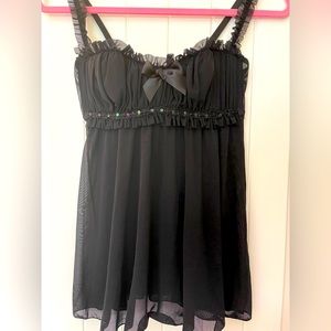 Black soft intimate top